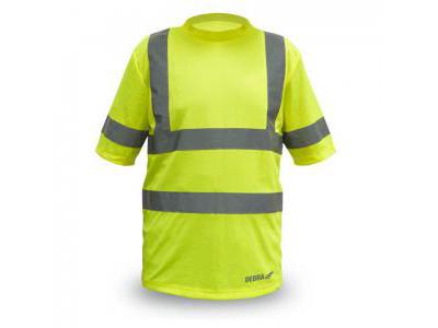 Koszulka męska, t-shirt DEDRA BH81T1-L odblaskowa, żółta, rozmiar L